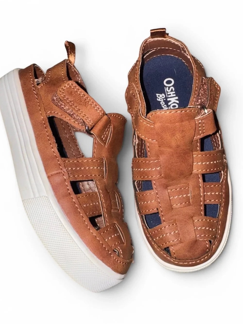 OshKosh B'gosh Tan/Brown Kids Closed-Toe Fisherman Sandals
